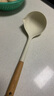 炊大皇 硅胶汤勺 木柄汤勺不粘汤锅火锅汤勺耐高温 白色 实拍图