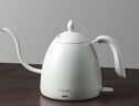 maxwin 家用电热水壶长嘴烧水壶泡茶专用手冲咖啡壶开水壶小型茶艺壶防烫全自动断电茶具功夫茶酒店 0.6L 月光白 实拍图