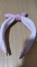 唐芙妮韩版立体兔耳朵宽发箍新款简约百搭宝宝小女孩头箍发卡头饰 粉色 实拍图