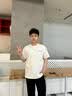 雅鹿短袖t恤男夏季冰丝速干男装潮牌衣服男士体恤上衣宽松圆领半袖 D210白色 XL 实拍图