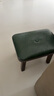 家逸实木小凳子家用换鞋凳客厅小板凳办公室脚踏矮凳沙发凳软包翡翠绿 实拍图