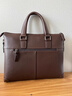 七匹狼真皮商务手提包斜挎男包单肩包男士牛皮公文皮包送爸爸父亲节礼物 主图款荔枝纹【[真皮深啡】 真皮 实拍图