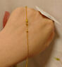 周六福黄18K金手链女彩金手链母亲节礼物KH072149 约1.1-1.29g 16+2.5cm 实拍图