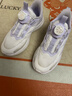 乔丹女童跑步鞋儿童旋钮运动鞋大童春秋季跑鞋 乔丹白/木棉紫 36 实拍图