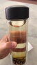 万象（WANXIANG）双层玻璃杯经典皮纹V20RL商务办公礼盒泡茶杯370ML大容量家用水杯 实拍图