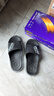 洁丽雅特大码男士外穿拖鞋夏季户外运动时尚防滑耐磨踩屎感凉拖鞋男款 黑色 46-47 (标准码) 实拍图
