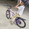 永久（FOREVER）儿童山地车儿童自行车儿童山地自行车6到12岁小学生新款变速单车 标配粉紫|单速+辐条轮+后座+车灯 22寸|身高140-165cm 实拍图
