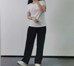 安踏LOGO短袖t恤 女夏季新款棉感显瘦休闲针织印花T恤透气运动上衣 【经典大logo】纯净白-4 2XL /女180 实拍图