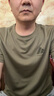 阿迪达斯短袖男2025夏季运动亲肤透气轻薄速干T恤 橄榄绿/绿棕色 XL  实拍图