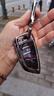沃霆适用宝马汽车x5钥匙套5系530车x3x7x1男3系i3壳7系合金壳钥匙包扣 A款-枪色+按键款（配金属扣） 实拍图