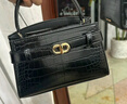 CHARLES&KEITH鳄鱼纹凯莉包手提斜挎婚包包女包生日礼物CK2-50270880-1 Black黑色 S 晒单实拍图