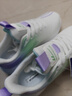 回力官方女鞋保暖运动鞋女冬季新款加绒加厚棉鞋女 白紫绿（皮面） 39 实拍图