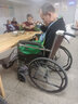 鱼跃(yuwell)手动轮椅车H059B老人半躺护理型带坐便椅餐板钢管可折叠 实拍图
