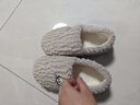 洁丽雅棉拖鞋女士秋冬季包跟2025新款居家厚底保暖月子鞋全包毛毛棉鞋女 浅咖色 【刺绣小狗】 40-41 (适合39-40码) 实拍图
