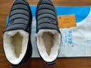 鮟鱇 冬季纯羊毛加厚保暖老北京布鞋男休闲爸爸棉鞋22101 黑色 39  实拍图