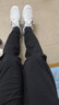啄木鸟冰丝裤子男宽松2025夏季薄款直筒速干弹力男士休闲裤潮流运动长裤 黑色(冰丝高弹) 28 (建议80-100斤) 实拍图