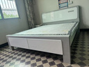 德满居 床 实木床 床现代简约 双人床白色北欧主卧轻奢全实木床婚床 静音床 1.8米*2.0米满铺床板 实拍图