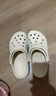 卡骆驰crocs洞洞鞋贝雅卡骆班轻便耐磨一脚蹬休闲鞋|205089 白/深蓝-126 39 (240mm) 实拍图
