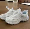 斯凯奇（Skechers）女鞋秋季蕾丝熊猫鞋厚底增高百搭休闲运动经典复古老爹鞋 白色/WHT 40 尺码偏大，建议选小半码 实拍图