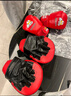 竞派儿童拳击套装亲子娱乐全套奥特曼拳套男女孩搏击锻炼健身训练散打 拳套+脚靶一只+手靶两只（红色） 6oz 实拍图