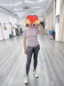 骆驼（CAMEL）弹力健身服女瑜伽运动训练两件套装 Y8S1QL8628-1 杜若紫 M 实拍图