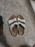 BIRKENSTOCK勃肯德国进口女款牛皮绒面革软底白色Arizona双扣拖鞋 复古白色窄版1024516 38 实拍图