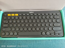 罗技（Logitech）时尚系列K380蓝牙键盘 无线键盘Mac笔记本平板IPAD电脑静音键盘安卓手机多设备超薄家用巧克力按键 黑色 实拍图