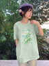 真维斯（JEANSWEST）薄荷绿纯棉短袖t恤女士2025新款夏季潮流大码女装半袖宽松上衣 实拍图