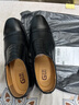 戈耐（GENAI）三接头皮鞋男士真皮大码男鞋子男内增高透气保安爸爸商务正装皮鞋 BX_套脚镂空(皮凉鞋男夏季透气) 43 码  (265mm) 实拍图