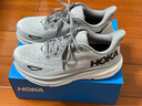 HOKA男款秋季克利夫顿 9跑步鞋CLIFTON 9轻量耐磨缓震 雾灰/黑色-宽版 40 实拍图