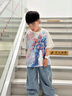 G.DUCKKIDS小黄鸭童装男童套装夏季2025儿童衣服宝宝潮酷太空人短袖两件套潮 太空人套装 米白色geioqgg 100 建议2~3岁【 90-100cm】 实拍图