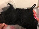 KJ前扣交叉美背文胸小胸聚拢性感蕾丝有钢圈内衣套装收副乳品牌胸罩 黑色 75B 34B(配M码内裤) 实拍图