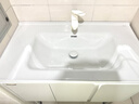 欧派陶瓷一体盆浴室柜组合现代简约卫生间洗脸盆柜洗漱台洗手台面盆柜 奶油白 智能单镜款60CM 实拍图