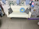 网红猫抓皮可折叠沙发床小户型多功能双人午休懒人小沙发出租屋 米白色猫爪皮款 170cm 含扶手 两抱枕4个沙发脚 实拍图