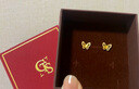 周大生黄金耳饰女5G足金双层蝴蝶金耳钉生日礼物送女友 小仙蝶 1.57g 实拍图