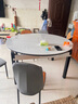 卧家岩板餐桌椅组合现代简约轻奢伸缩折叠家用小户型实木餐桌吃饭桌 12mm岩板-傲雪白-哑光白 1.35m 直径桌+四椅【菠萝椅】 实拍图