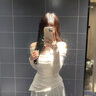 LPOX欲甜辣套装女修身显瘦长袖一字肩上衣辣妹高腰蛋糕裙女短裙子 套装 (一字肩纱网上衣+米白纱网 M (90斤-105斤) 实拍图