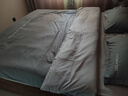 南极人（Nanjiren）被子被芯+四件套+枕芯春秋冬季学生宿舍床上用品被褥全套六八件套 海清-山灰 1.8m床七件套【被芯8斤】 实拍图