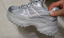 百思图25时髦增高老爹鞋网面透气运动休闲鞋D3053BM5 银色 36 实拍图