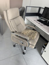 曙光童年真皮老板椅可躺按摩大班椅商务办公椅子舒适久坐书房椅家用电脑椅 浅咖色+搁脚 猫爪皮 实拍图