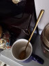 欧乐多韩式长柄勺子咖啡搅拌勺加长把小勺子304不锈钢婴儿奶粉勺冷饮甜品勺奶茶调羹勺 钛豪金1支 尖头勺21cm 实拍图