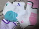 kawasaki川崎专业羽毛球袜运动袜透气包裹加厚毛巾底女款中袜3双装三色 实拍图
