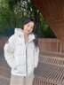波司登（BOSIDENG）25年新款羽绒服90绒女短款连帽保暖防风修身加厚外套B250245112XS 糙白|8003-白噪清冷风 M 165/88A 【110斤-120斤】 实拍图