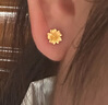 周六福足金999朱槿花黄金耳钉耳饰女计价A0910969 约0.85g 一对生日礼物 实拍图