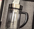 希诺双层玻璃杯男家用商务办公水杯带手柄泡茶杯子XN-9321 435mL 实拍图