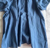 无印良品（MUJI） 女式 强捻短袖罩衫女装衬衫衬衣内搭夏季款纯棉全棉上衣BC2J8C4S 蓝色 L 165/88A 实拍图