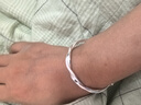 唯一（Winy）莫比乌斯银手镯女纯足银9999实心银饰送妈妈款纪念日生日礼物 实拍图