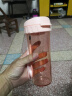 特百惠（Tupperware）茶韵500ML塑料杯男女士学生夏季运动水杯子户外便携大容量  粉色 实拍图