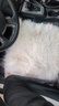 车优友澳洲纯羊毛汽车坐垫羊毛垫冬季保暖毛绒座垫单片后排座椅冬天棉垫 白色-前座1个 本款适合99%车型-下单备注 实拍图