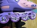 乐秀（ROADSHOW）轮滑鞋儿童溜冰滑冰鞋可调男女童专业轮滑鞋6-12岁初学RX1S滑轮鞋 粉紫单鞋【送轮滑包大礼包】 L 大码(36-39适合8岁+) 实拍图